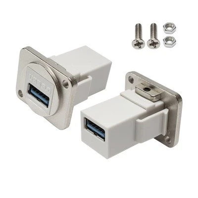 USB 3.0 D-Type Socket Coupler Panel Mount Adapter