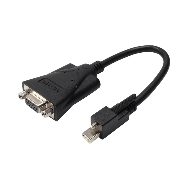 Mini Displayport hanne med skrue til VGA hunn-omformer