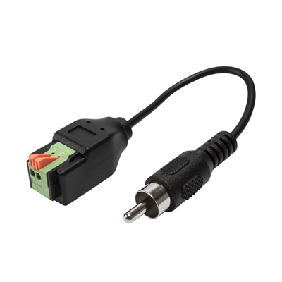 RCA pluggbar hann-til-klemmeblokk-tilkoblingsadapterkabel