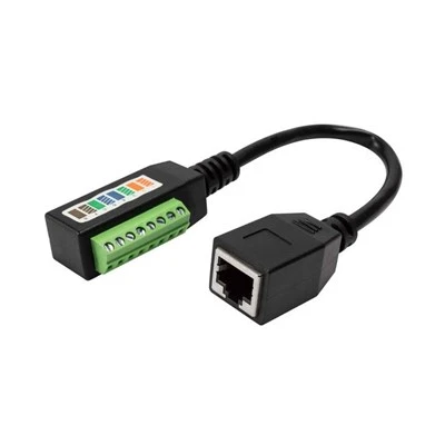 Rj45 8P8C hunn-til 8-pins skrueterminalkabel